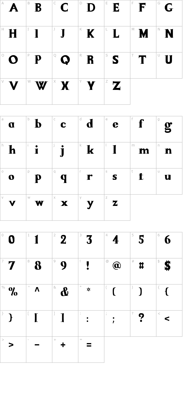 la-mamucha character map