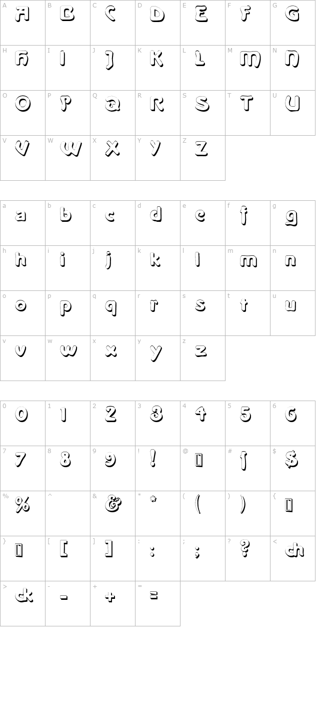 la-negrita-shadow character map