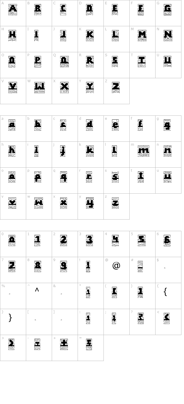 Labyrinth2 Becker character map