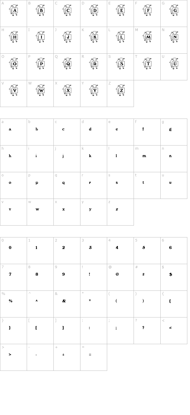 Lamb Becker character map