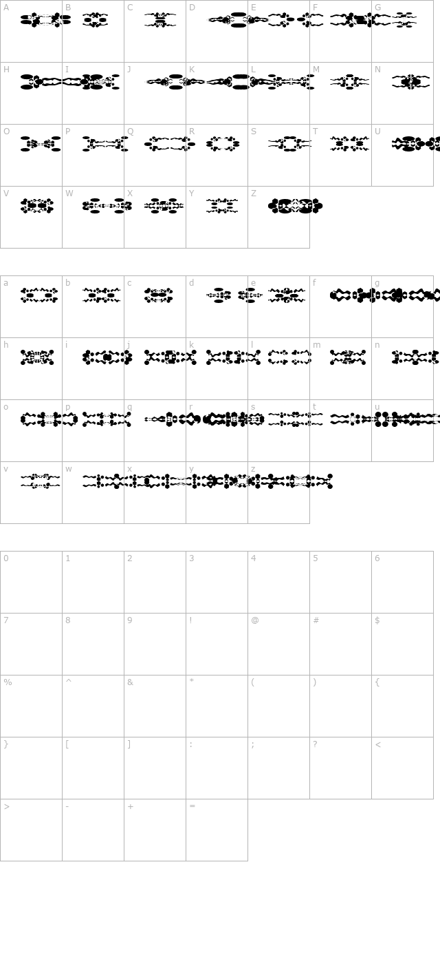 lamorte12 character map