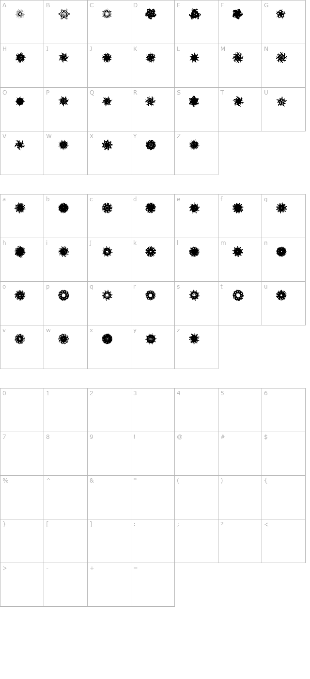 lamorte3 character map