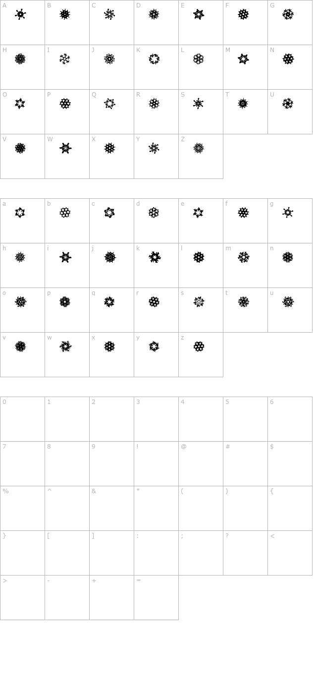 LaMorte5 character map