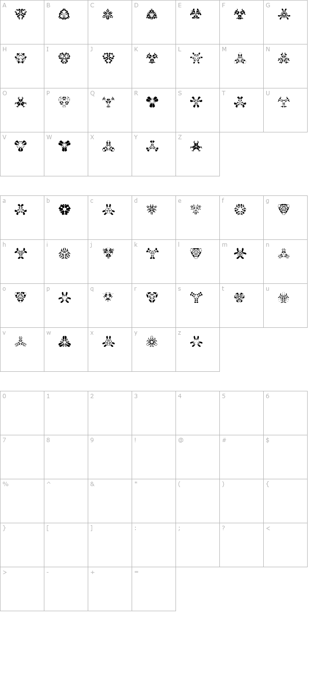 lamorte7 character map