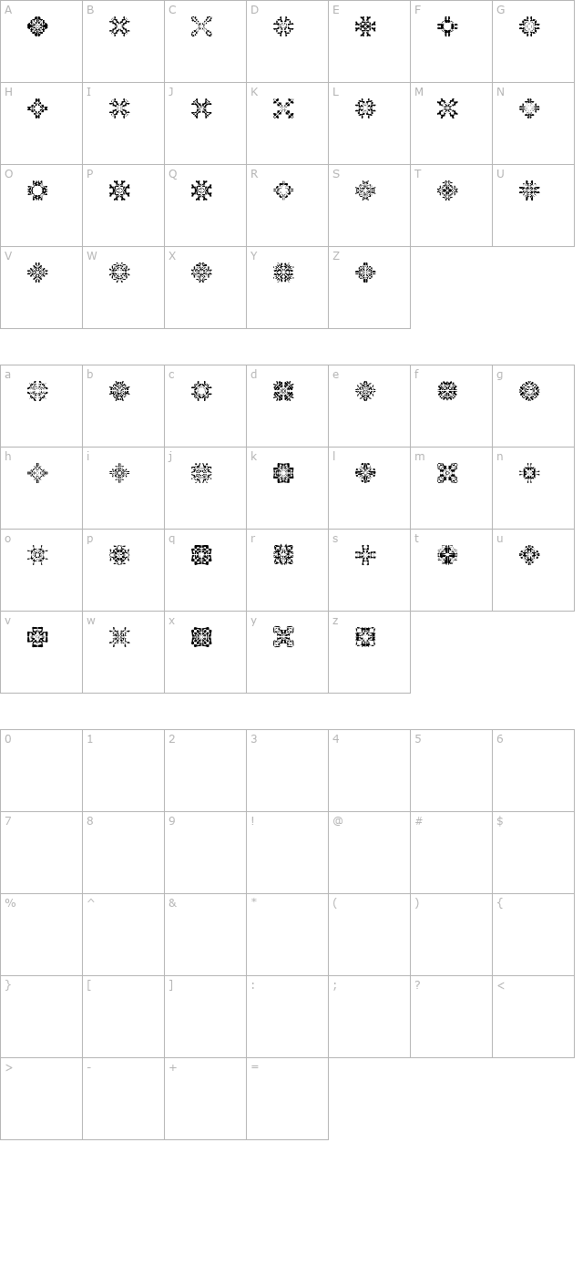 LaMorte8 character map