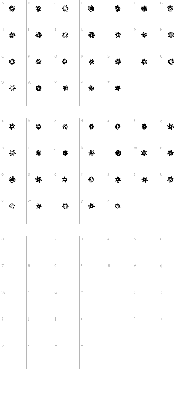 lamorte9 character map