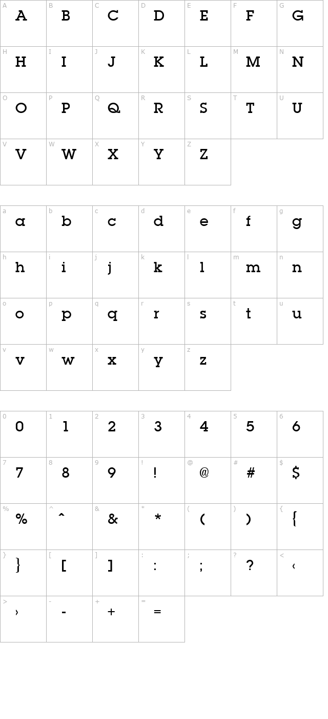 LaplandDemibold Regular character map