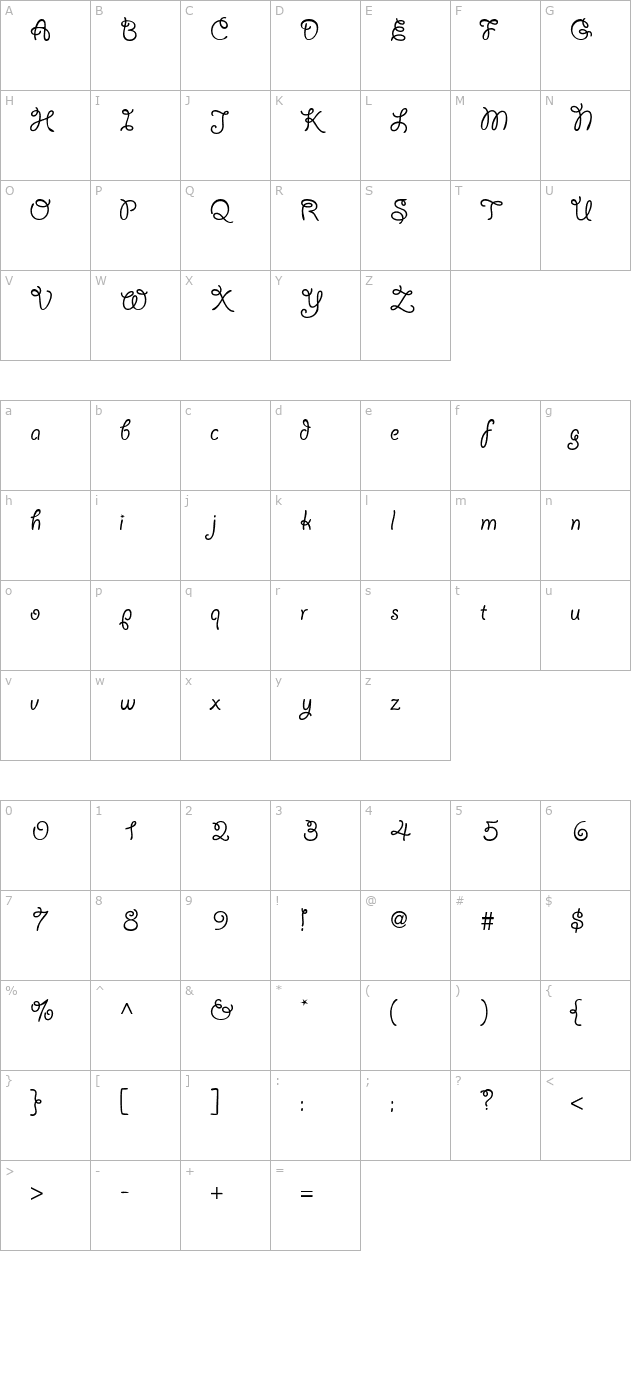 LariatLight character map