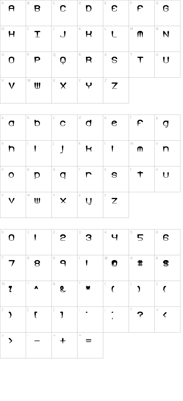 Larkspur BRK character map