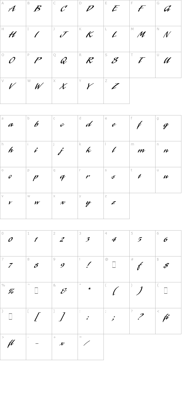 laser-let-plain10 character map