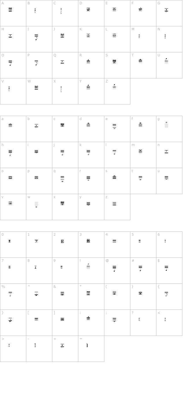 lassus-regular character map