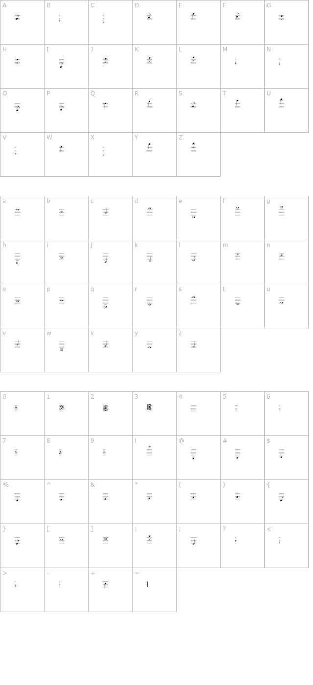 lassus character map