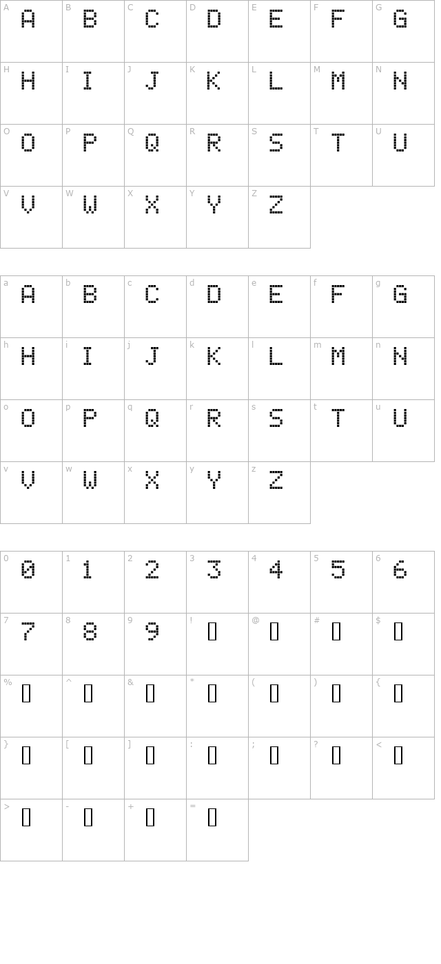 lcd-phone character map