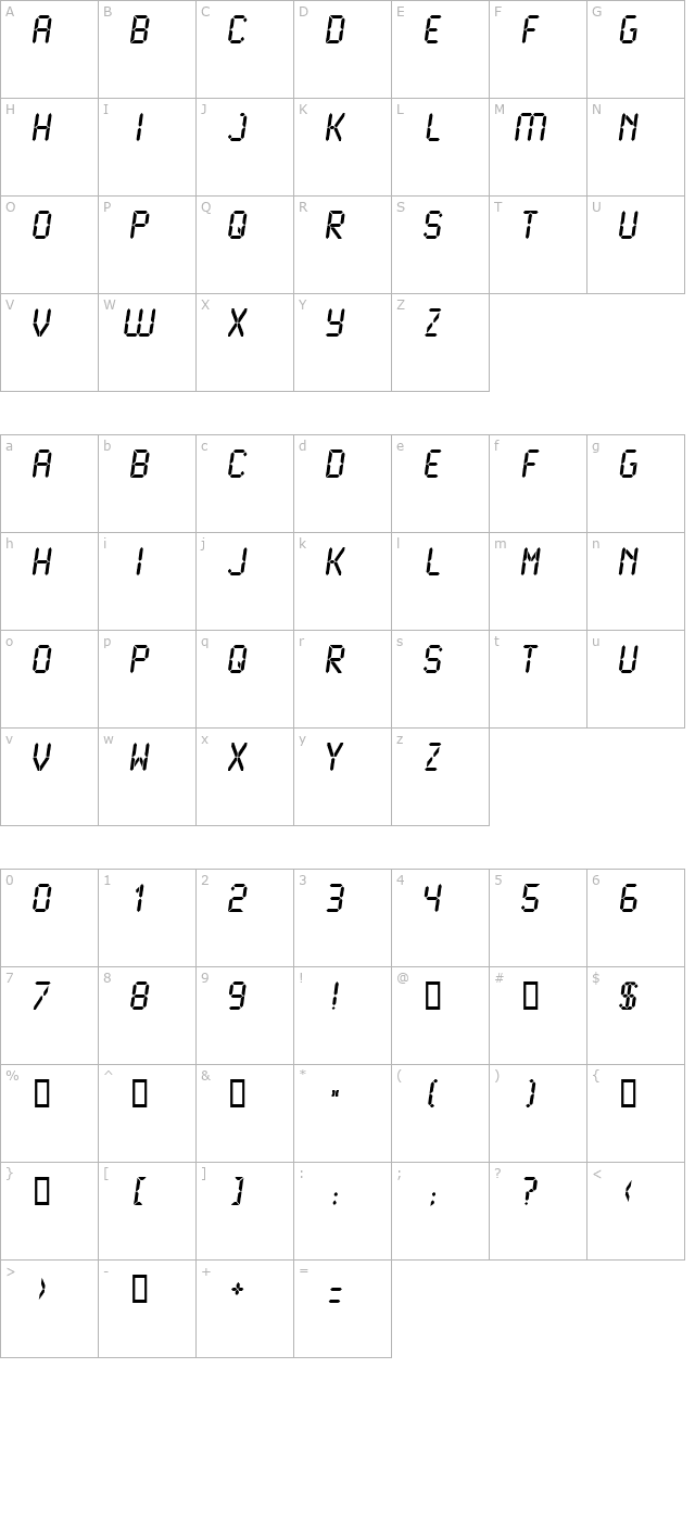 lcdmono2-bold character map