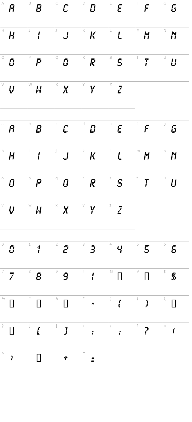 lcdmono2-ultra character map