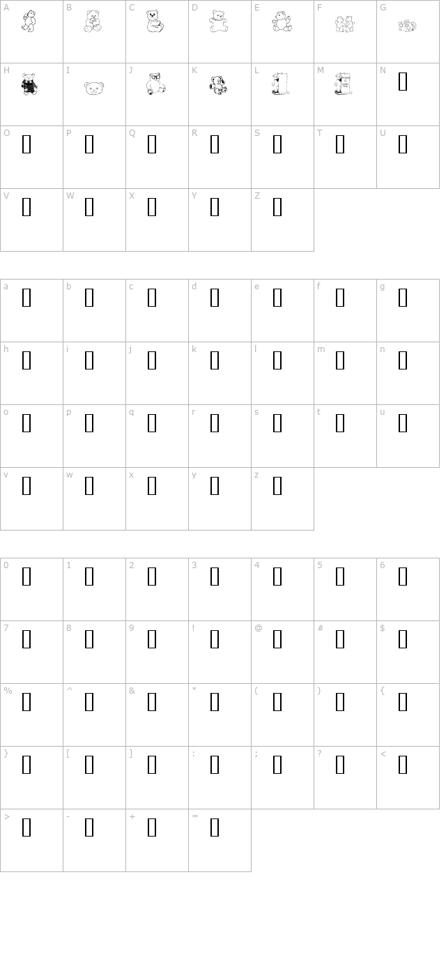 lcr-prestigious-teddies character map