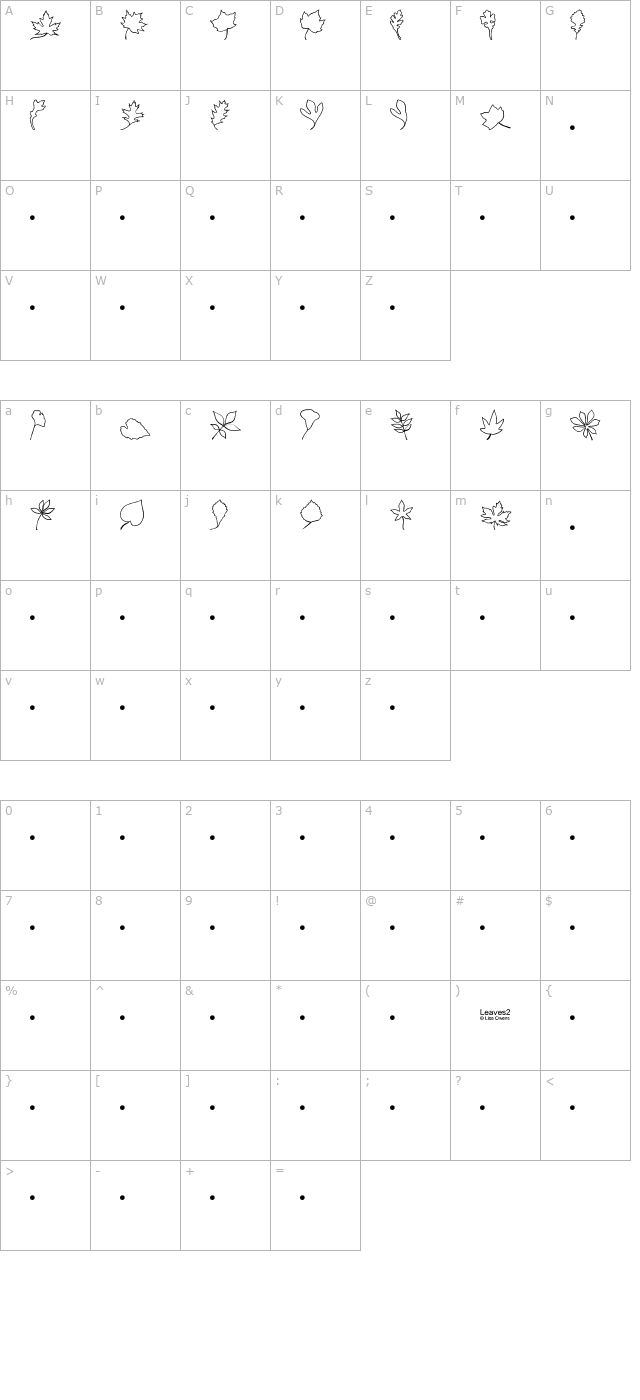 leaves2 character map