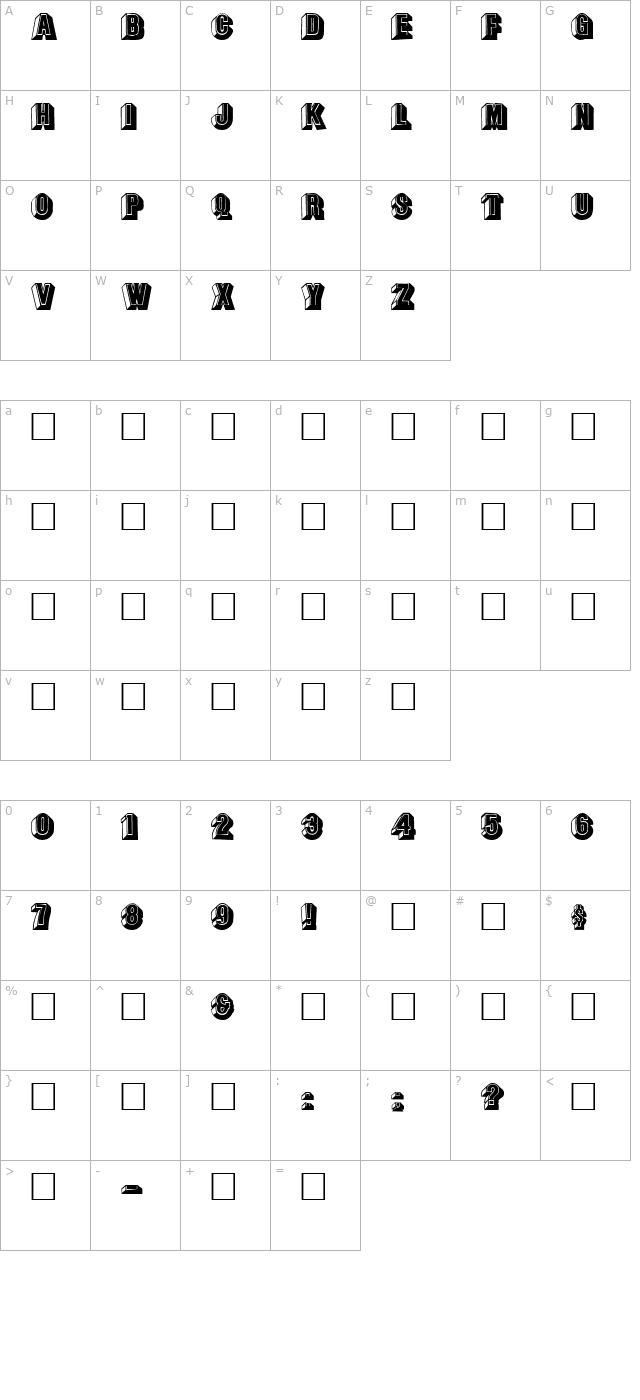 lee-regular character map