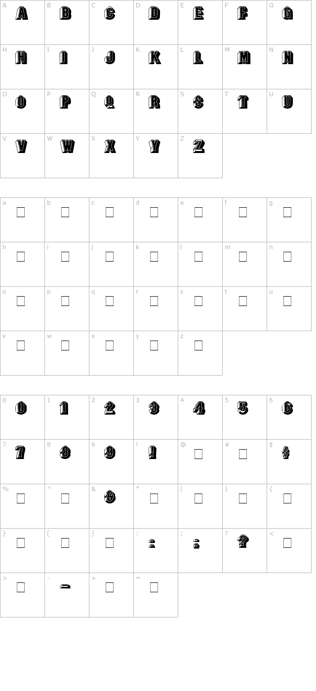 leecaps-medium character map