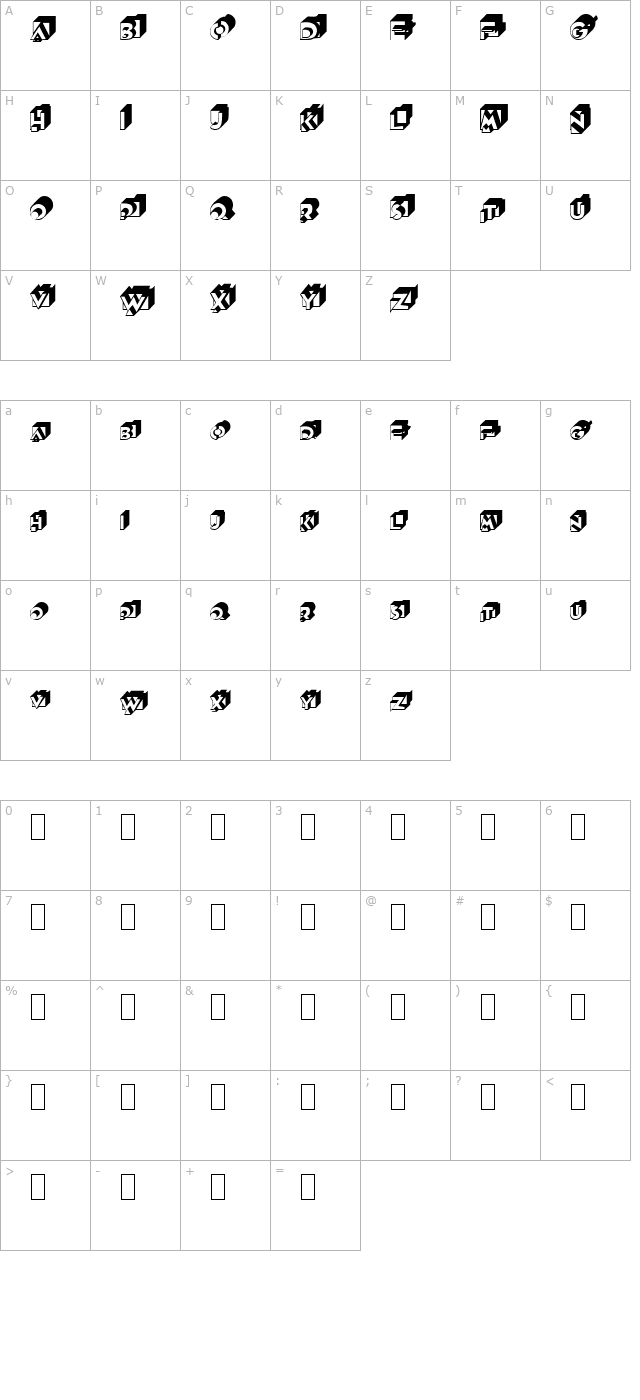 leggo-1 character map