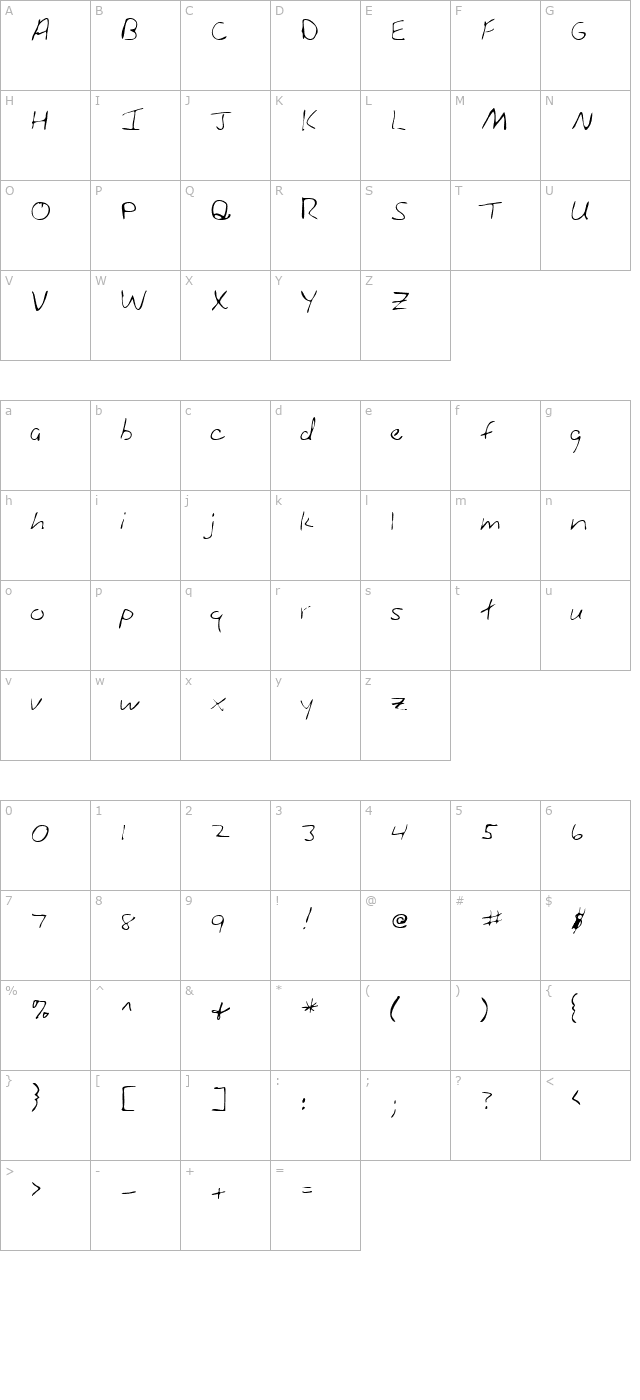 lehn004 character map