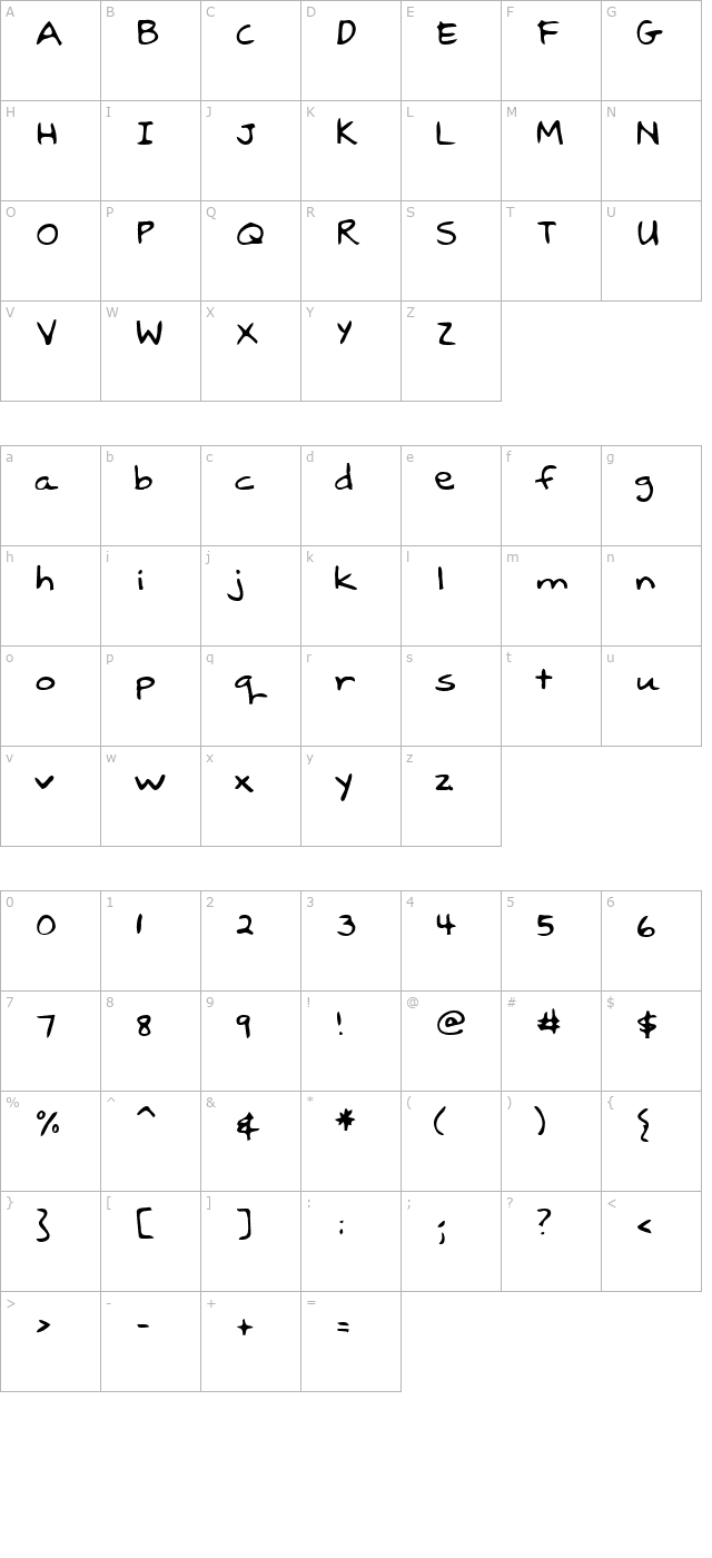 lehn037 character map