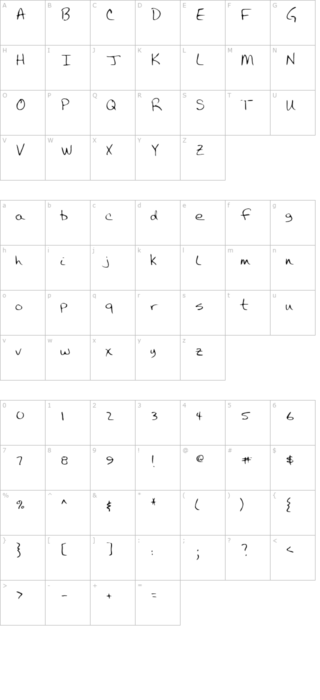 lehn043 character map