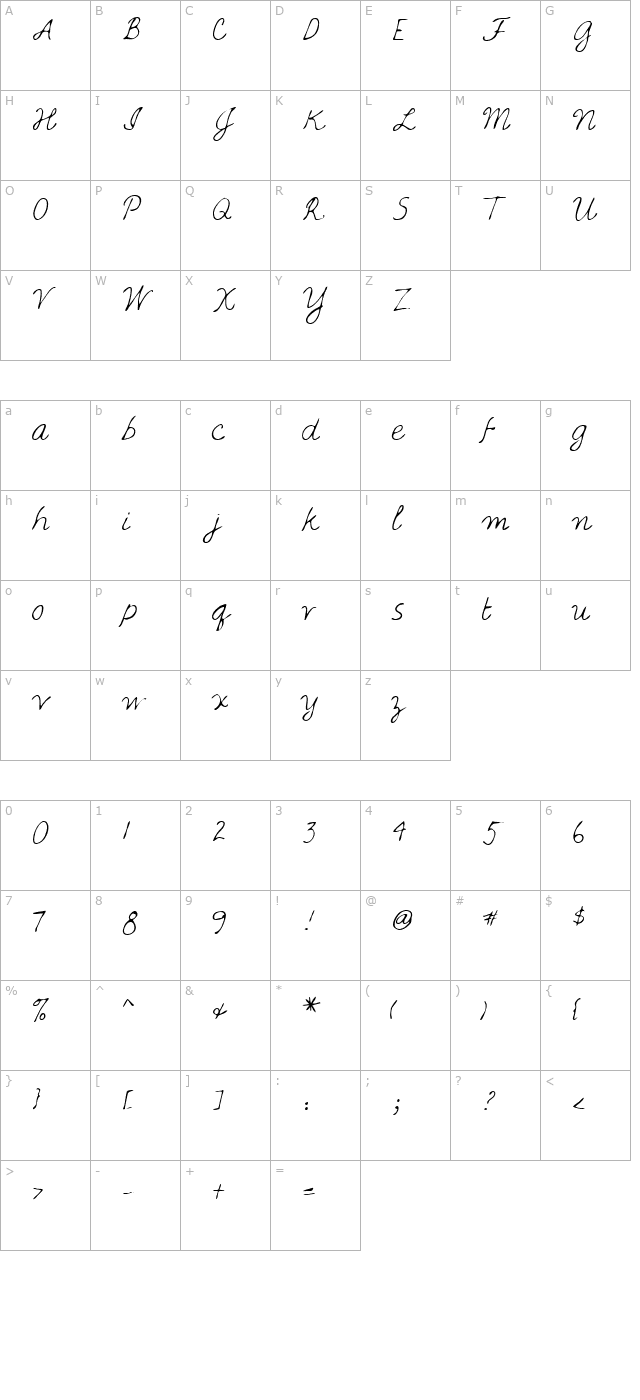 LEHN067 character map