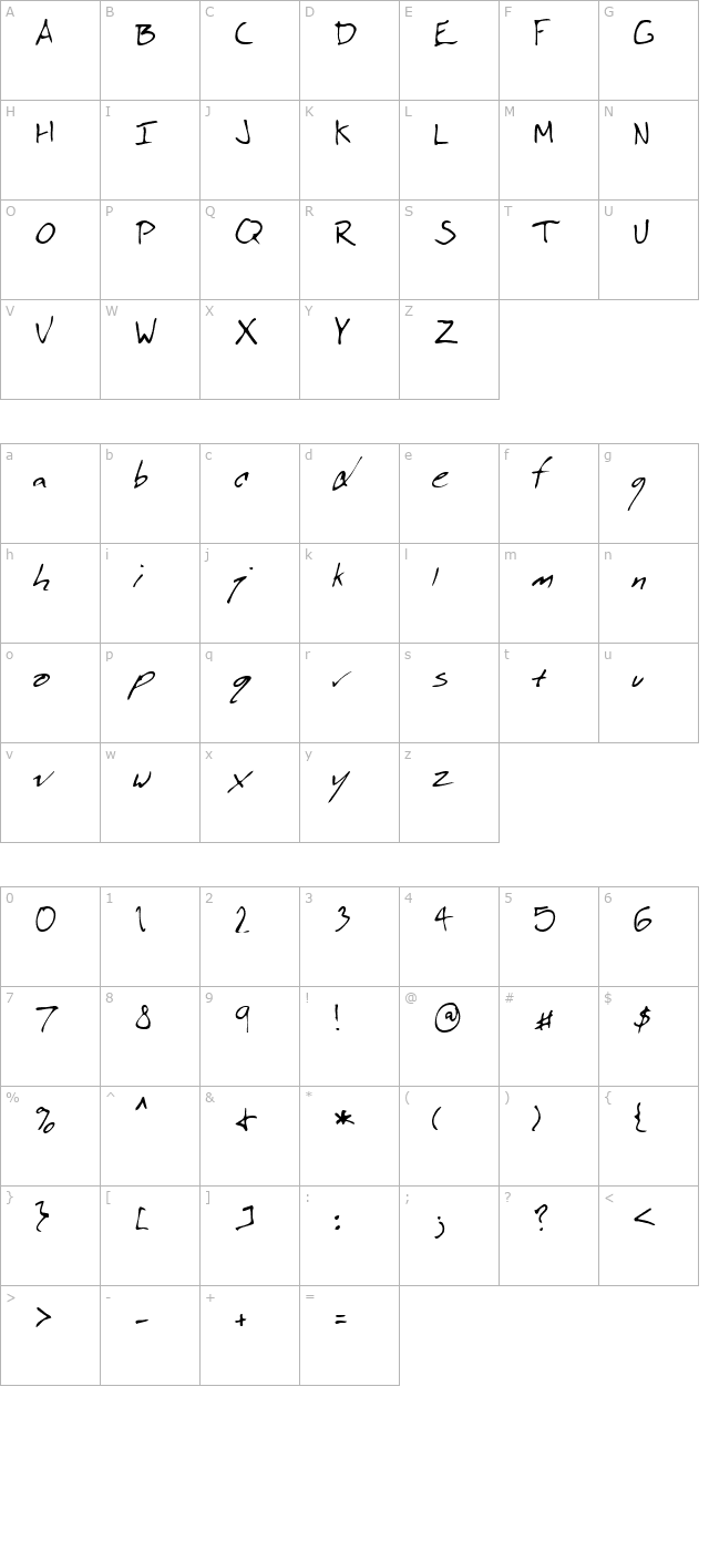 lehn074 character map