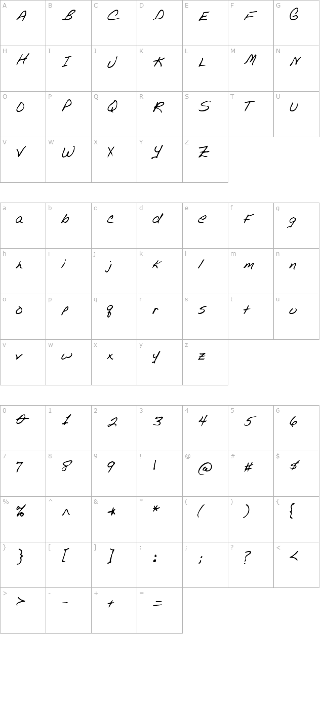 lehn076 character map