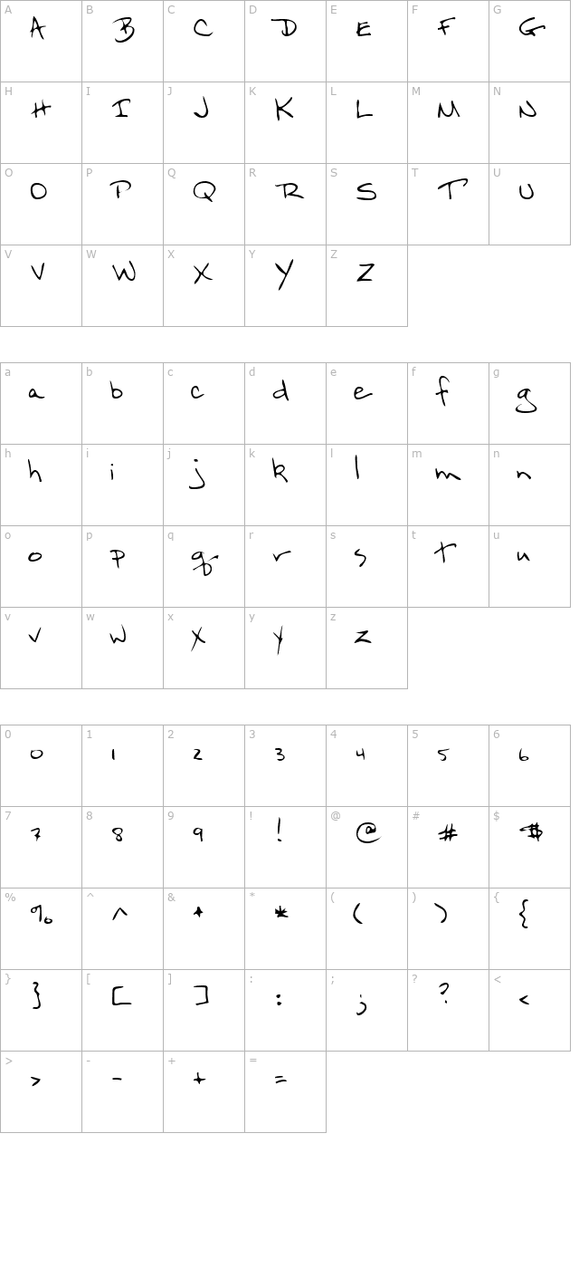 lehn098 character map