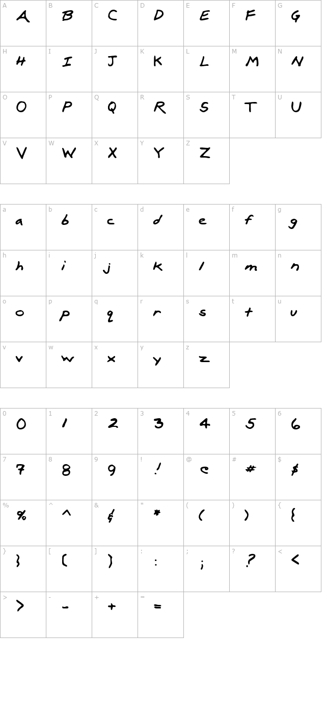 lehn100 character map