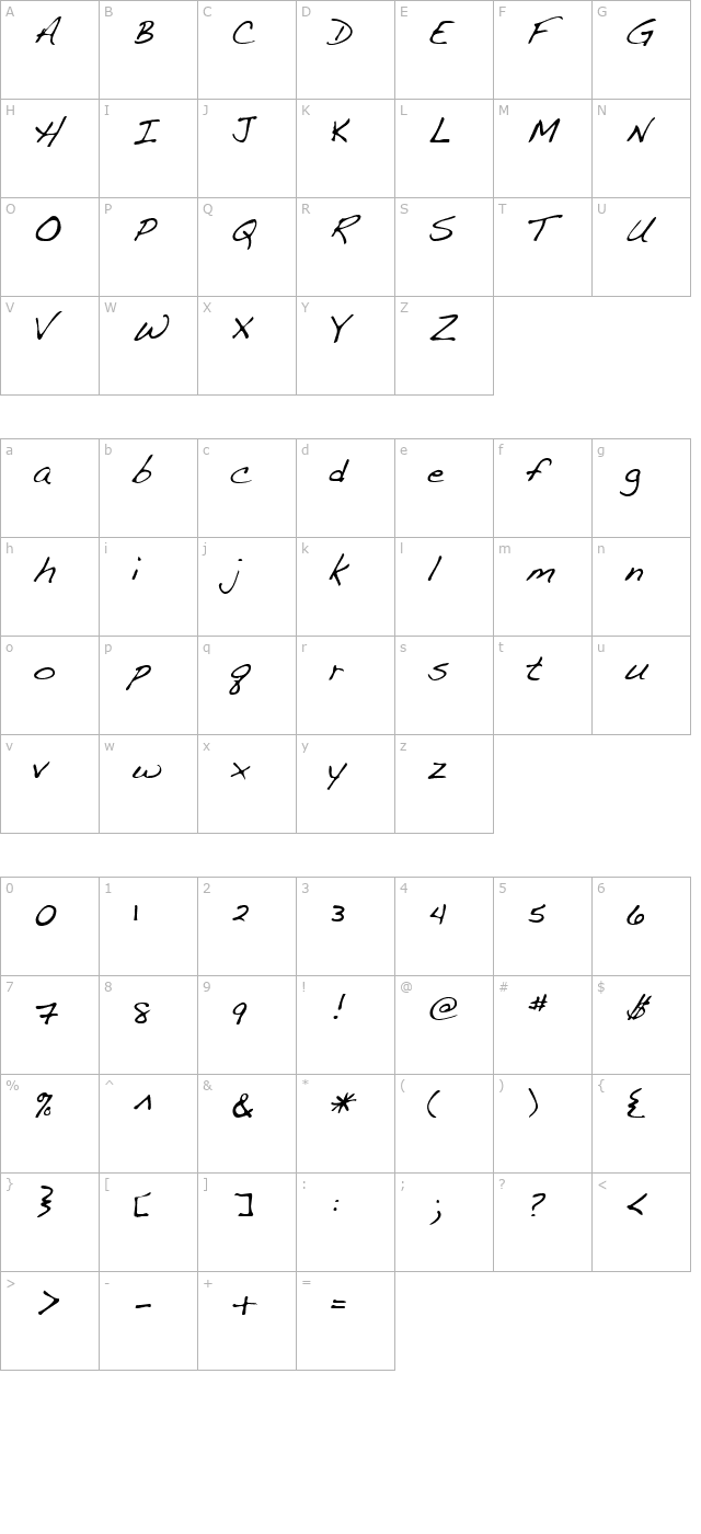 lehn107 character map