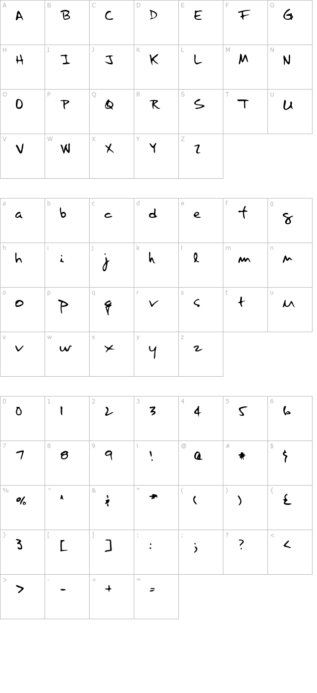 lehn122 character map