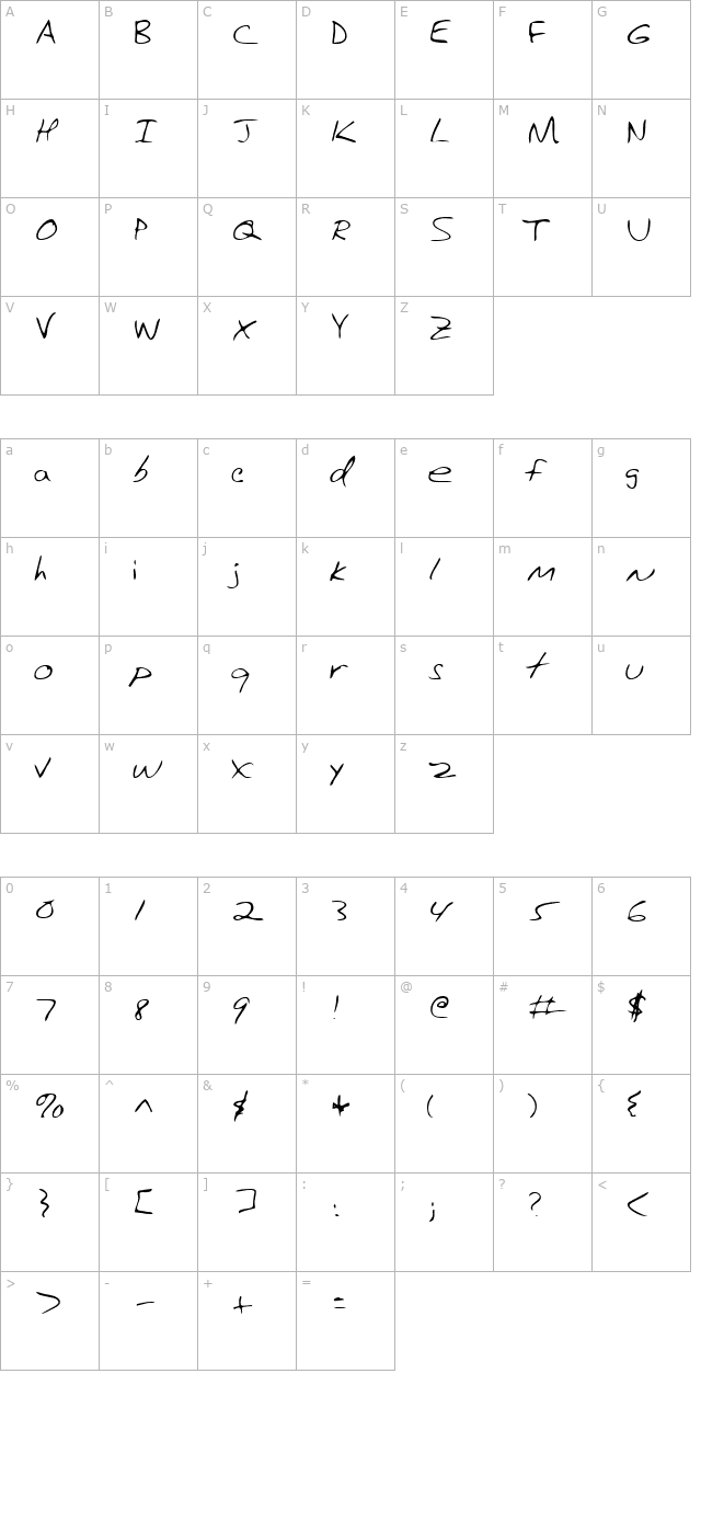 LEHN123 character map