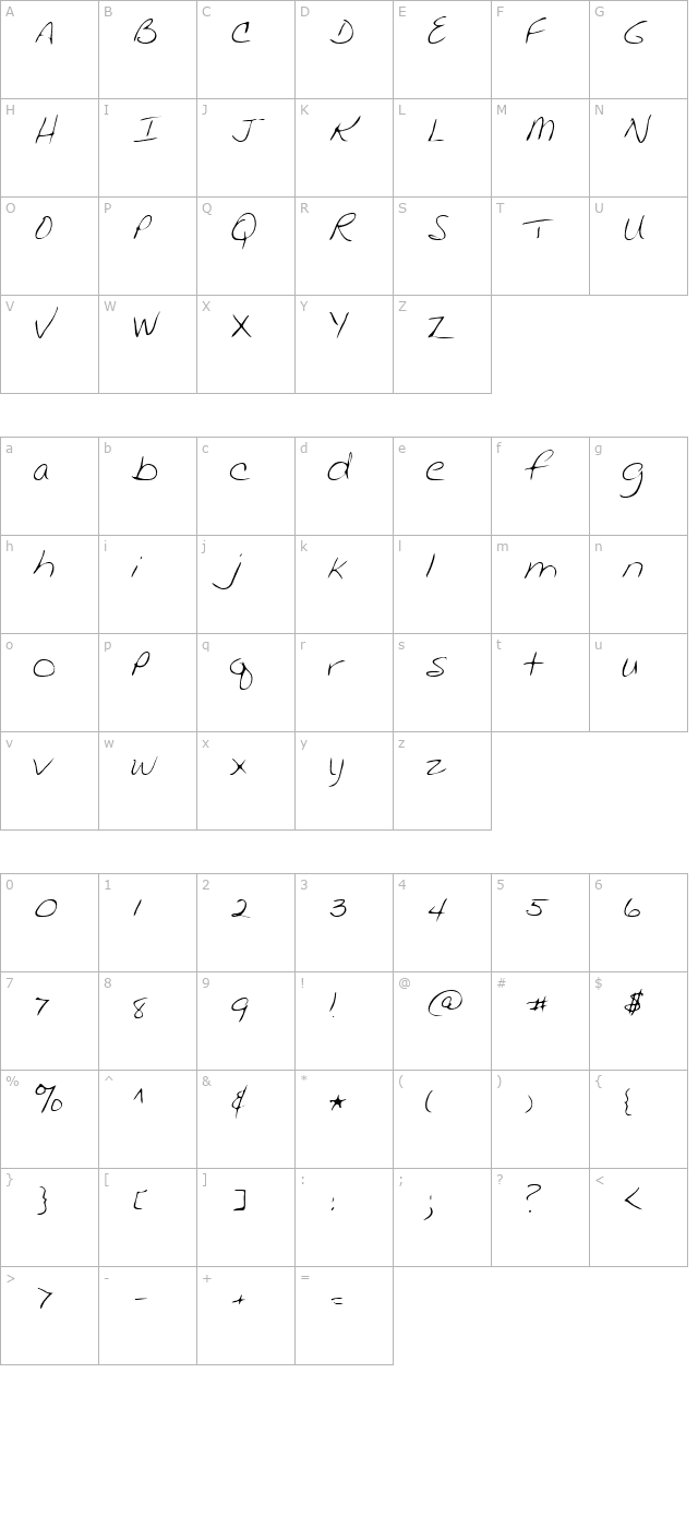 Lehn136 character map