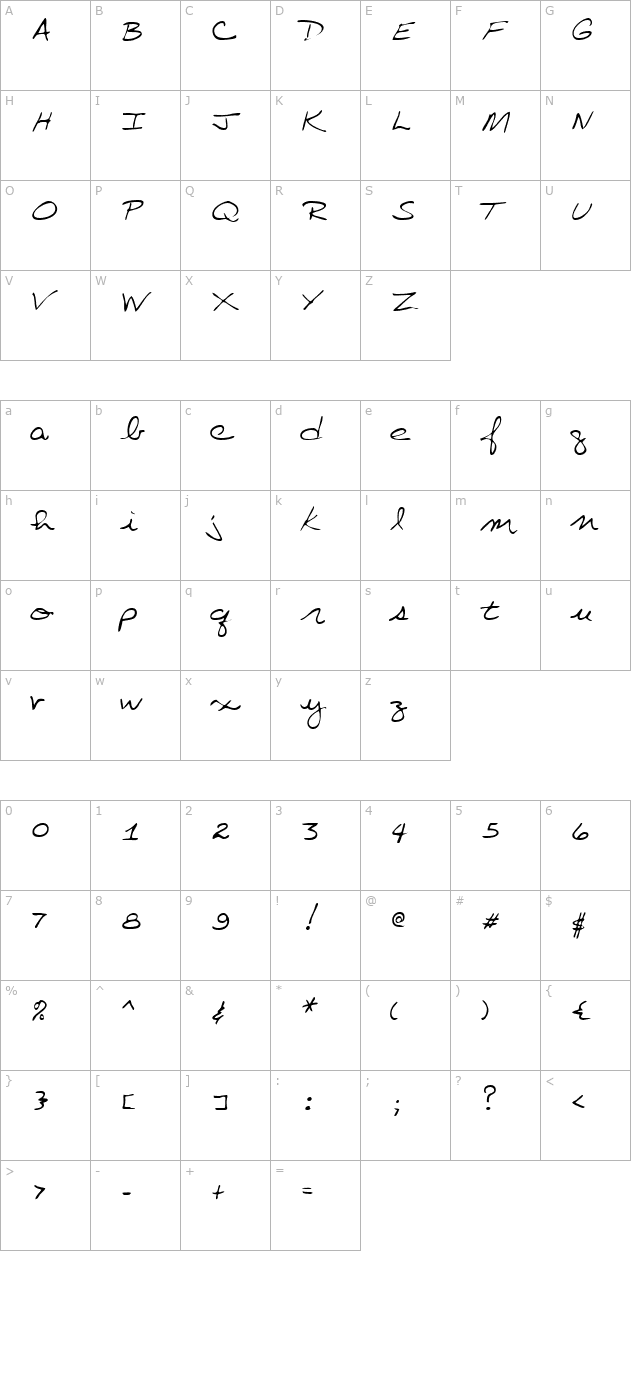 lehn157 character map