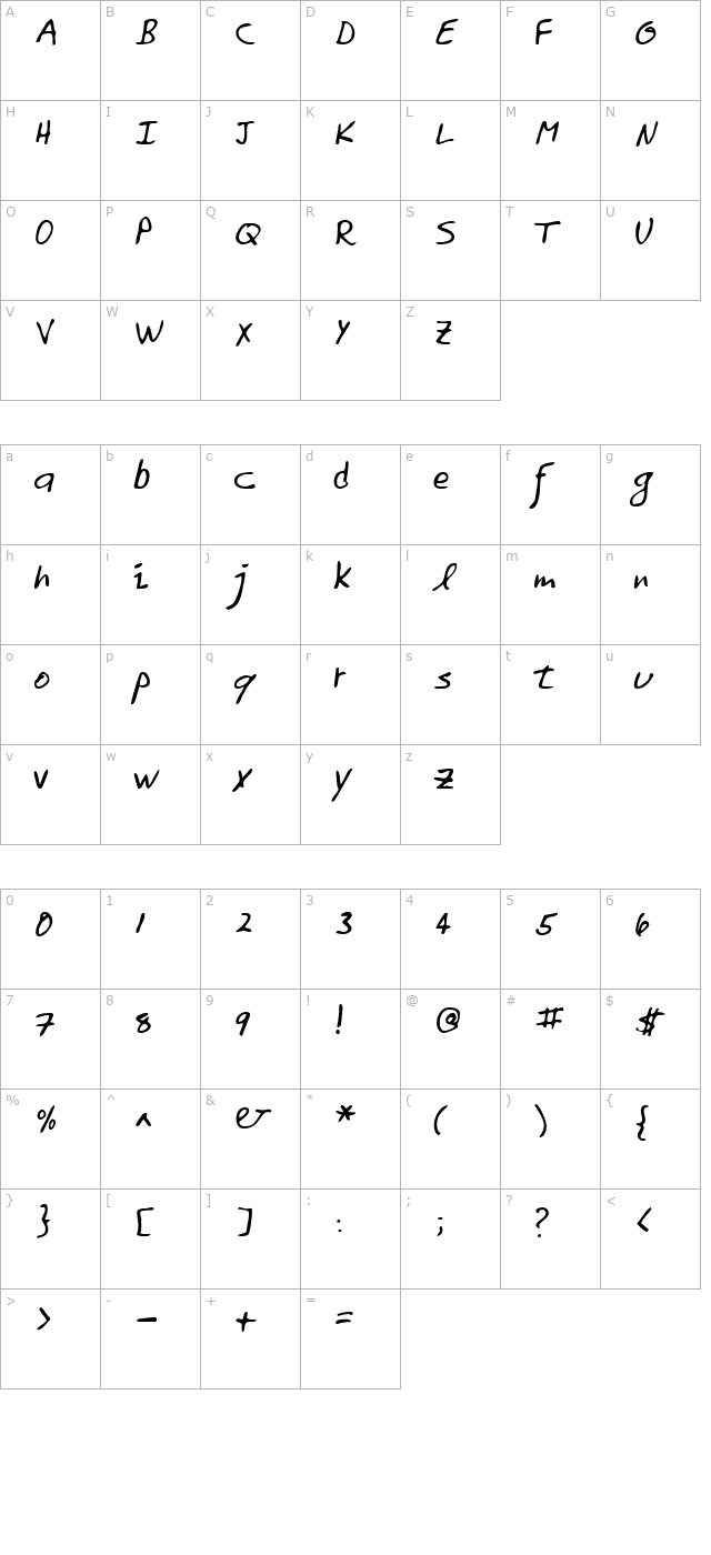 lehn158 character map