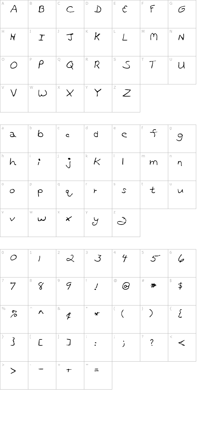 lehn178 character map