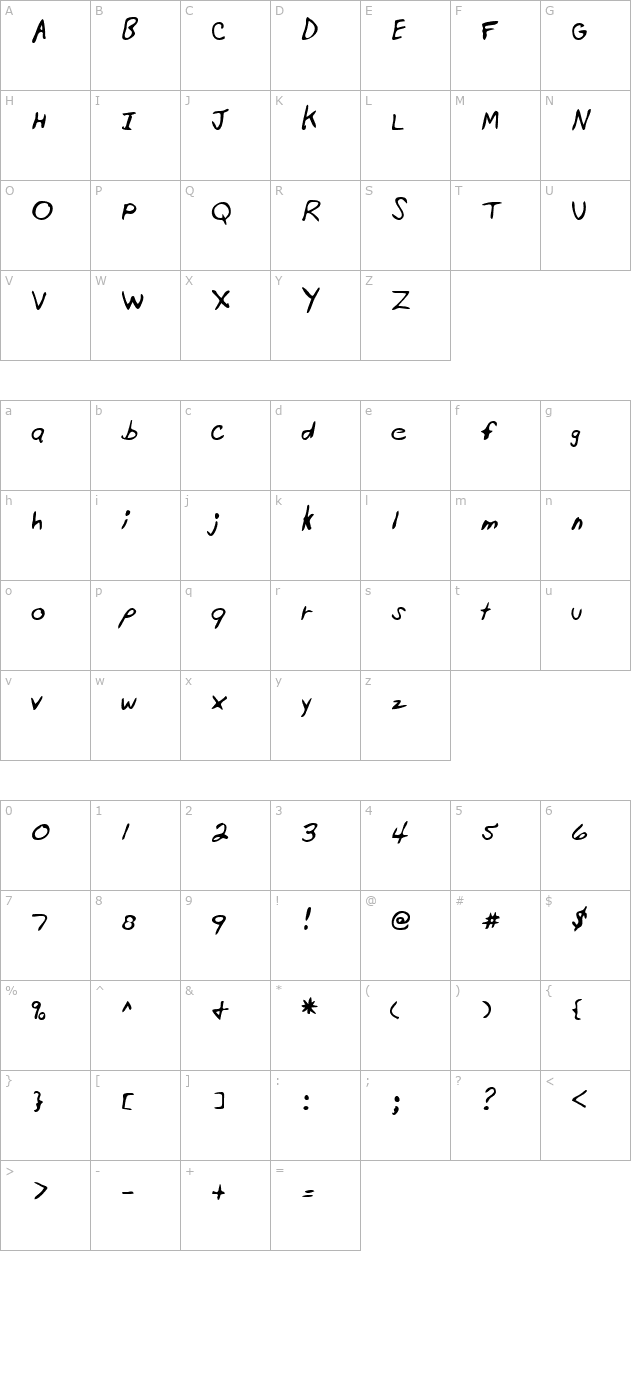 lehn201 character map