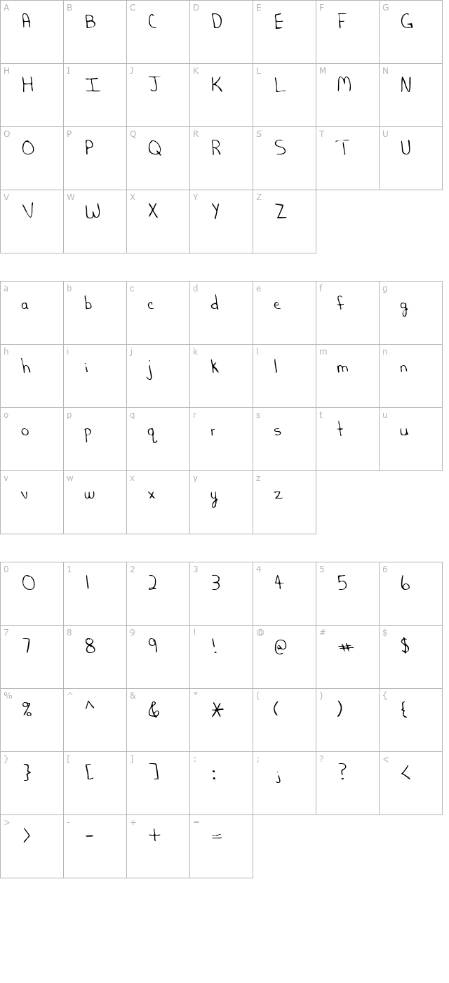 lehn202 character map