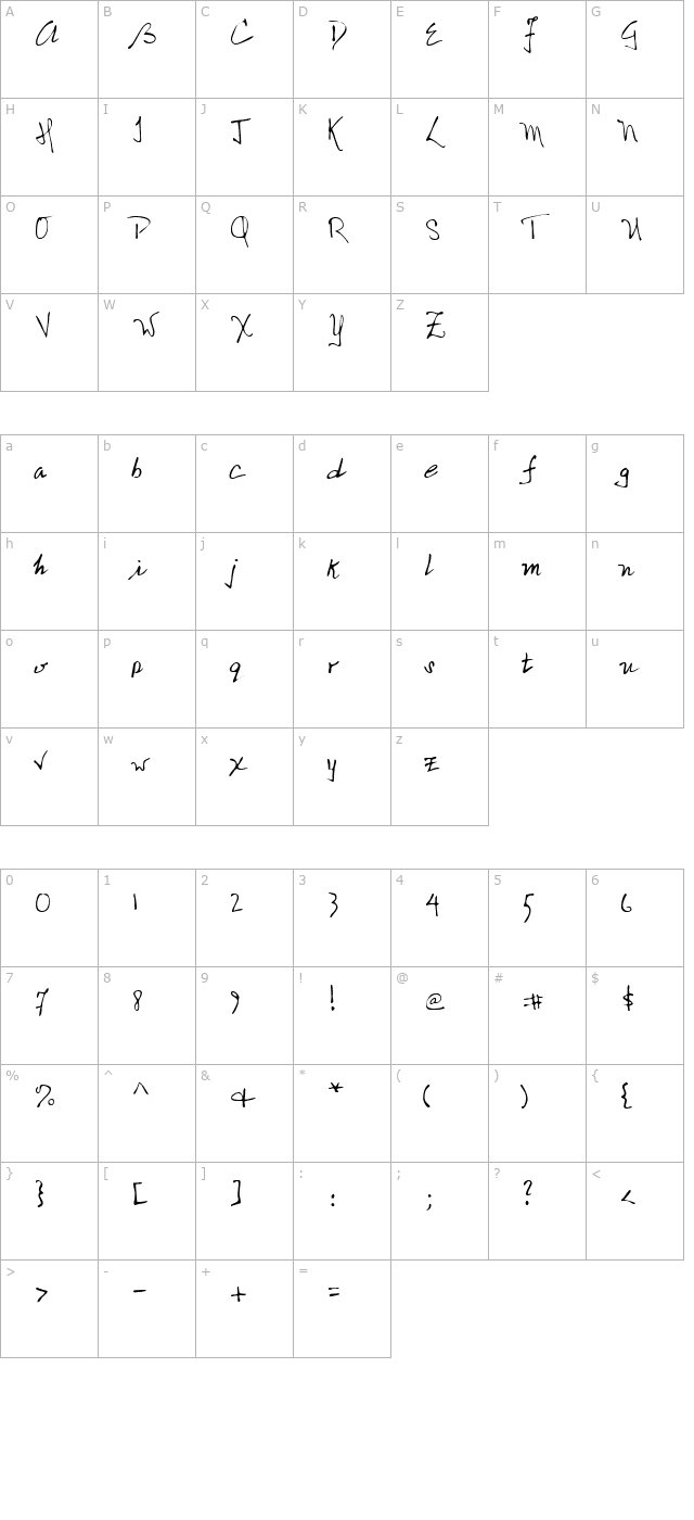 lehn216 character map