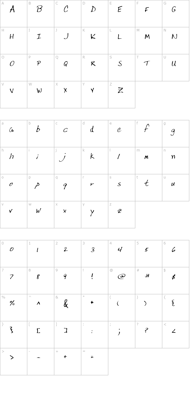 lehn217 character map