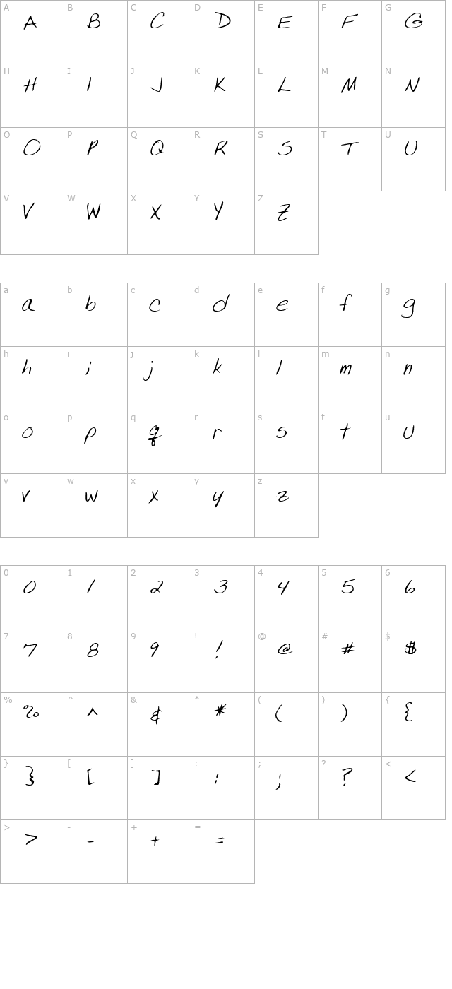 lehn224 character map