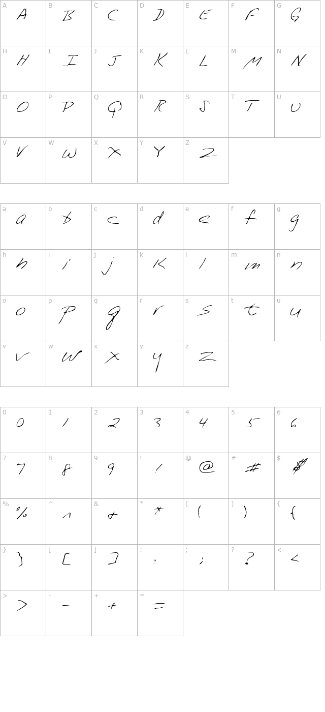 lehn228 character map