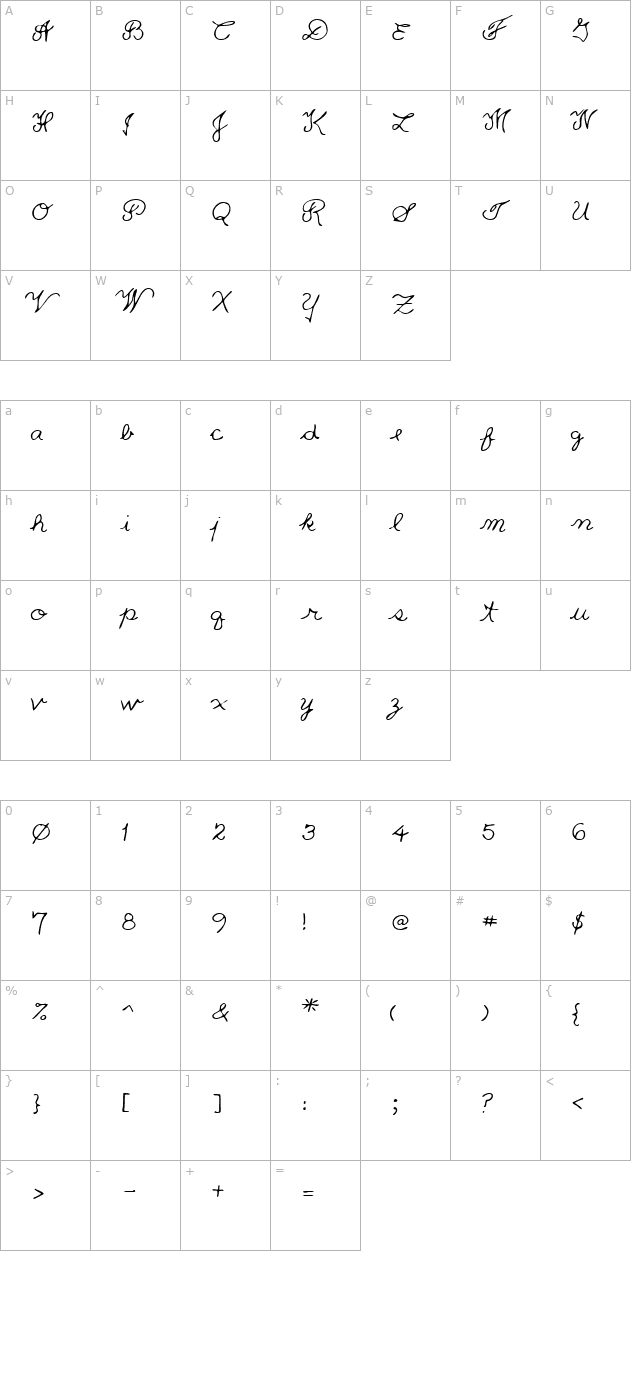 lehn233 character map