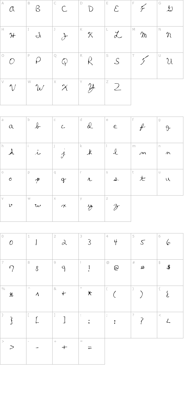 lehn270 character map