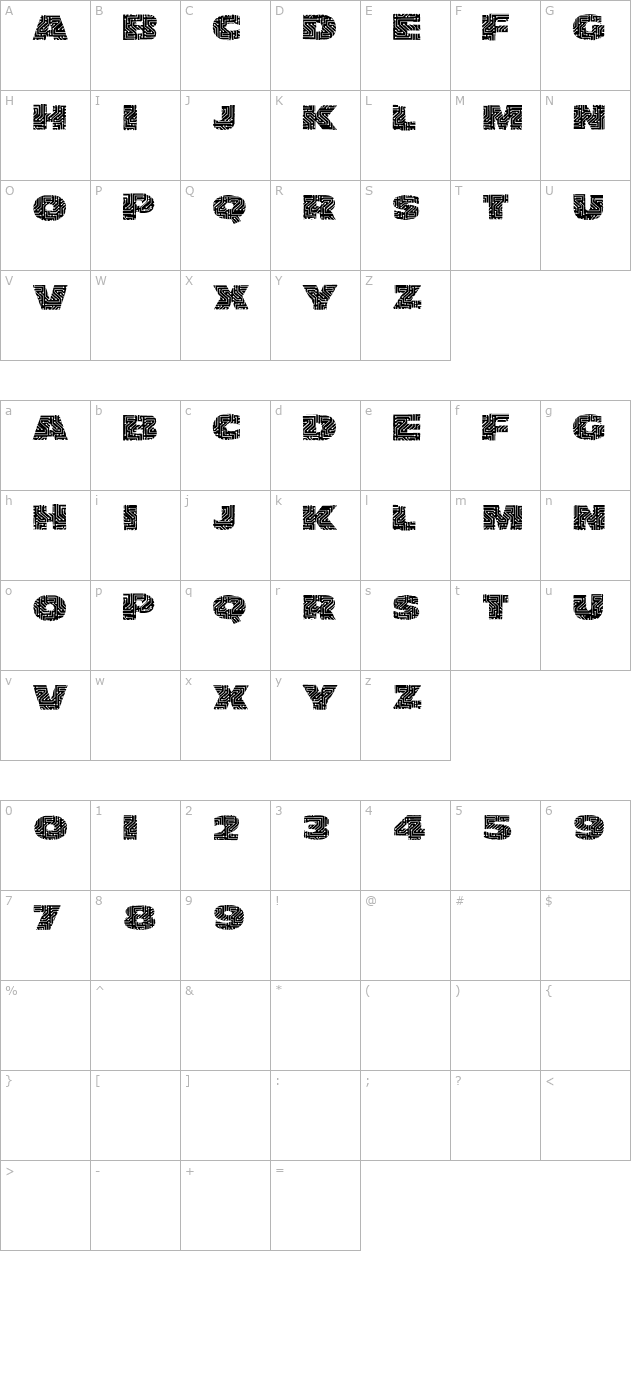 LeiterplattenSans character map