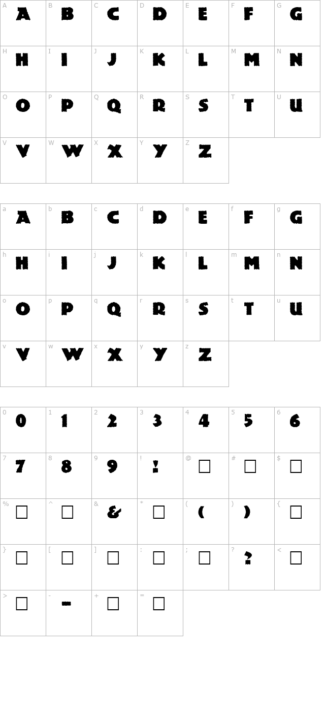 Lemiesz (Plain)001.001 character map