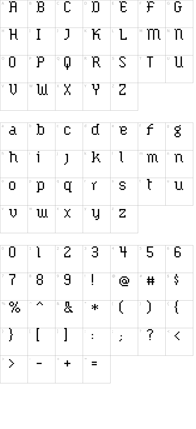 lemoine-extended character map